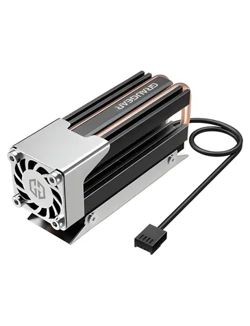 GrauGear G-M2HS03-F / Chladič M.2 SSD / Aktivní / PWM ventilátor 25 mm / Měděné heatpipe