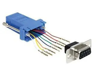 DeLock D-Sub9 - RJ45 samice/samice / Adaptér / Montážní sada / Kov, plast