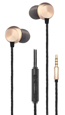 2GO Deluxe černá, zlatá / Sluchátka / Do uší / Mikrofon / Jack 3,5 mm