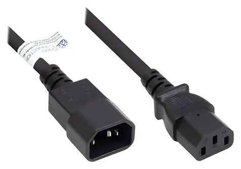 Good Connections prodlužovací kabel C14/C13 černá / Prodlužovací kabel / 5 m / 10A / 250V