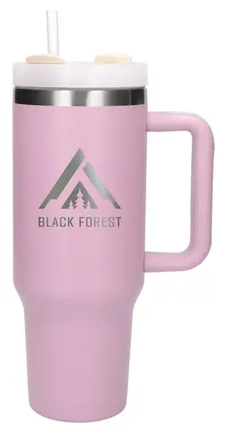 Extralink Black Forest pudrová růžová / Termohrnek / 1200 ml / s brčkem