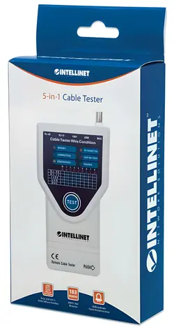 Intellinet Tester kabeláže 5v1 / RJ45, RJ11, USB, FireWire