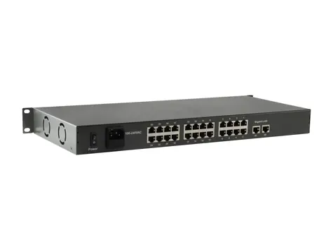LevelOne FGP-2601 / Switch / unmanaged / 24x FE PoE / 2x GE uplink / 150W PoE / 19" kov