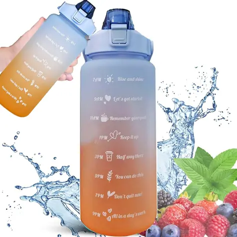 Extralink BUT-993 modro-oranžová / Sportovní láhev / 2000 ml / bez BPA / poutko na přenášení