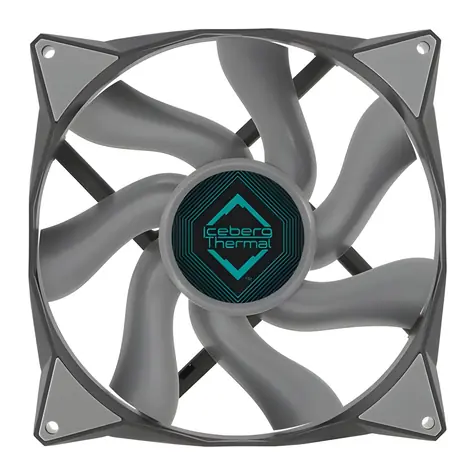 Iceberg Thermal IceGALE 140mm šedá / Ventilátor / PWM / 1600 RPM / 96 CFM / 36 dB