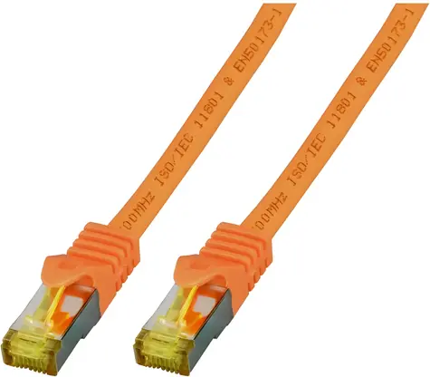 EFB S/FTP CAT6A 5m oranžová / Patch kabel / RJ45-RJ45 / LSZH