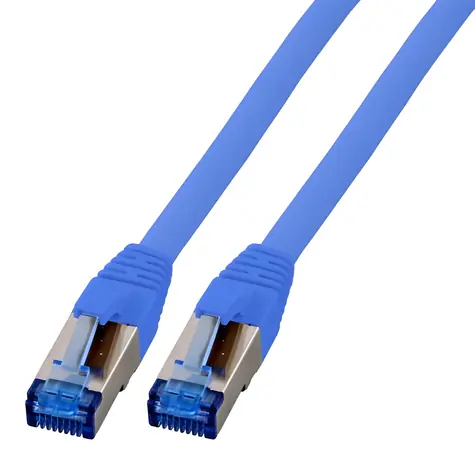 EFB modrá / Patch kabel / Cat6a S/FTP / RJ45-RJ45 / 1,5 m / 10 Gbit/s