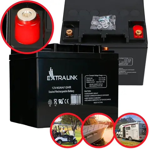 Extralink AGM 12V 40Ah / Olověný akumulátor / bezúdržbový / VRLA