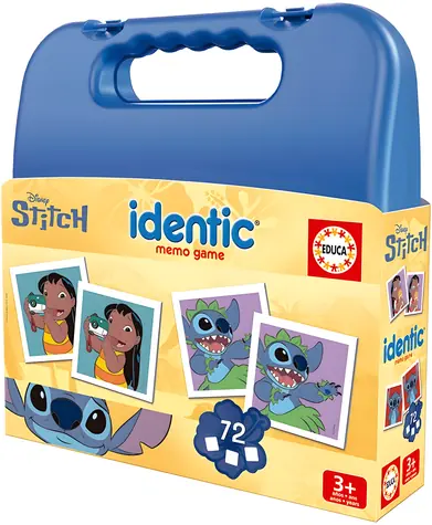 EDUCA Pexeso Stitch v kufříku / 72 kartiček