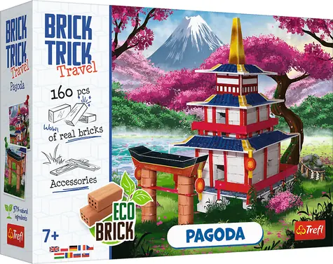 TREFL Stavebnice BRICK TRICK Pagoda M / 160 dílů / od 7 let