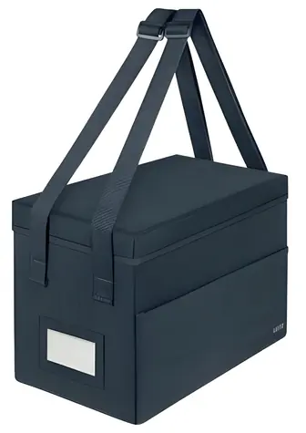 LEITZ Textilní box s víkem pro hot desking šedá / 355 x 200 x 235 mm / 1,15 kg