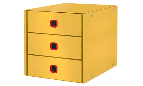Leitz Click&Store Cosy (3 zásuvky) teplá žlutá / Zásuvkový box / Karton / 286 x 282 x 358 mm