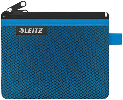 Leitz WOW modrá / Dvojitá textilní kapsa / velikost S / síťovina, nylon / 140 × 105 mm