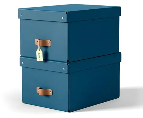 LEITZ Úložný box Puro M námořnická modrá / Karton / 17 l / 270 × 200 × 370 mm / 2 ks