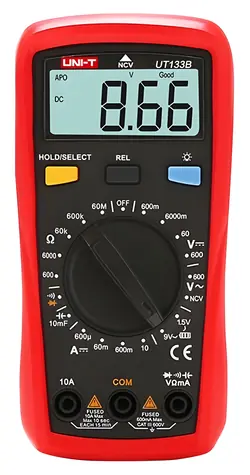 UNI-T UT133B / Multimetr / CAT II 600 V / 10 A / test baterií