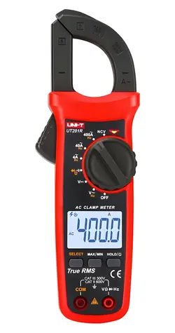 UNI-T UT201R / Multimetr klešťový / True RMS / AC 400 A / AC/DC 600 V