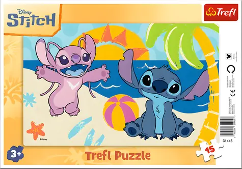 TREFL Puzzle Lilo & Stitch: U moře / 15 dílků / Deskové / 26 x 16 cm