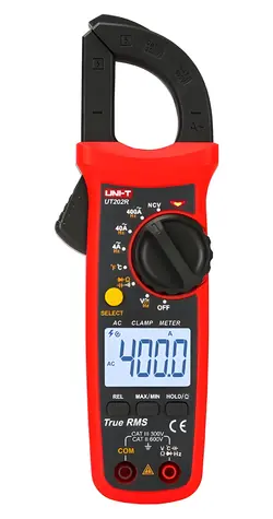UNI-T UT202R / Multimetr klešťový / True RMS / AC 400 A / AC/DC 600 V
