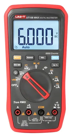 UNI-T UT15B MAX / Multimetr / True RMS / 1000 V / 10 A / CAT III 600 V