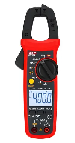 UNI-T UT203R / Multimetr klešťový / AC/DC 400 A / True RMS / NCV