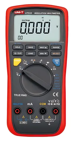 UNI-T UT533 / Měřič izolačního odporu / multimetr 2v1 / do 2 G? / 1000 V / CAT III 1000V