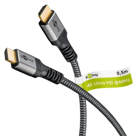 Goobay High Speed šedá / HDMI kabel / Ethernet / 0,5 m