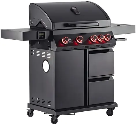 LANDMANN Plynový gril Cool Black 4.1 maxX / 18.6 kW / rošt 76 x 41 cm