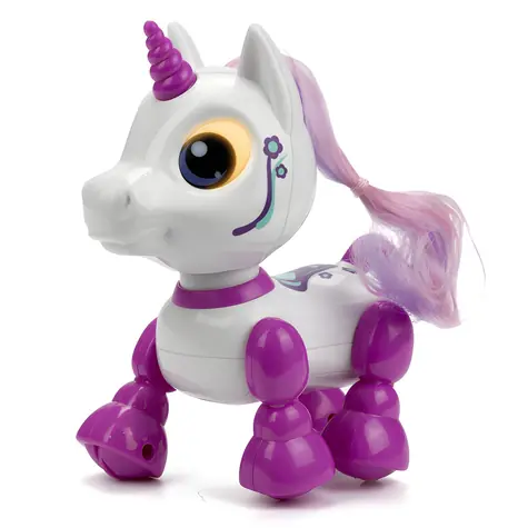 SILVERLIT Robot Jednorožec / Chodí, hýbe hlavou, LED oči a zvuky / 12 cm / od 3 let