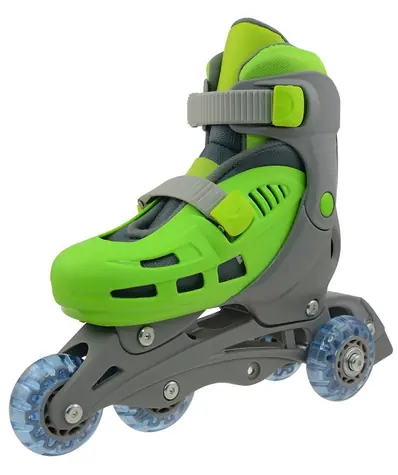 TRISKATE Basic zelené vel. S (31-34) / Dětské kolečkové brusle / 4 kolečka / PVC 64x24 mm