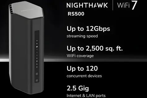 Netgear Nighthawk RS500 BE12000 černá / Router / Wi-Fi 7 / Tri-Band / 4x Ethernet / USB 3.2