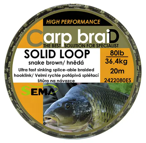 Sema Solid Loop / Šňůra / 10 m / 80 lbs / 36,4 kg