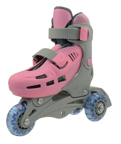 Rulyt Triskate Basic růžová / Dětské kolečkové brusle / vel. XS (27-30) / 3 kolečka / nastavitelné