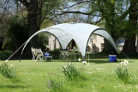 Coleman Pavilion Event Shelter světle šedá/šedá / Přístřešek / 4,5x4,5 m / vodní sloupec 1000 mm / UV 50+