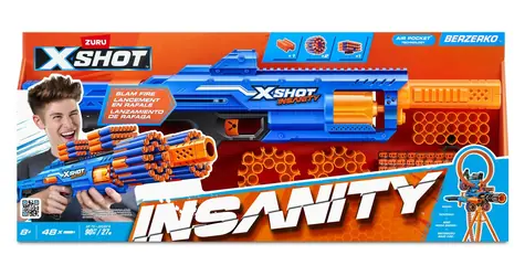 ZURU Dětská pistole X-Shot Insanity Berzerko / 48 šipek / dostřel 27 m / od 8 let