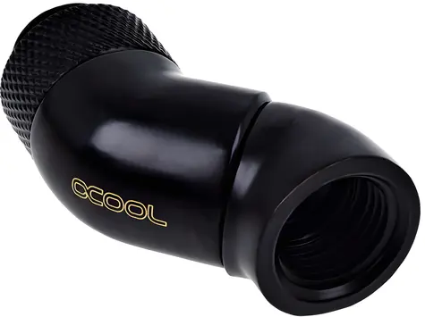 Alphacool Eiszapfen 90° černá / Úhlový adaptér / G1/4 / mosaz / otočný 360°
