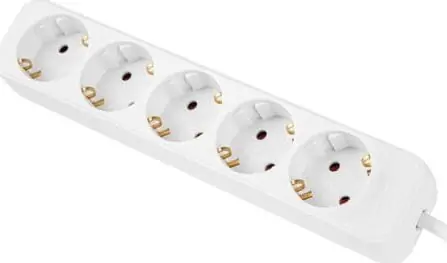 Lanberg 5x Schuko bílá / Prodlužovací přívod / 230 V / 5 zásuvek / 1,5 m