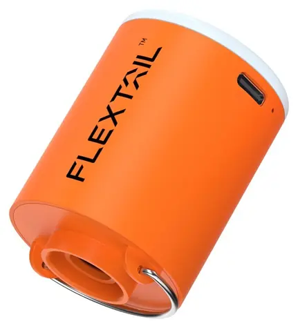 Flextail Tiny Pump X oranžová / Přenosná vzduchová pumpa / tlak 3,5 kPa / LED svítilna