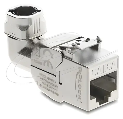Delock Keystone modul RJ45 - LSA / Keystone modul / Cat.6A / stíněný / 90° / bez nářadí