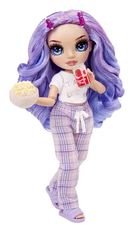 MGA RAINBOW HIGH Panenka Junior High PJ Party Violet / 23 cm / od 4 let