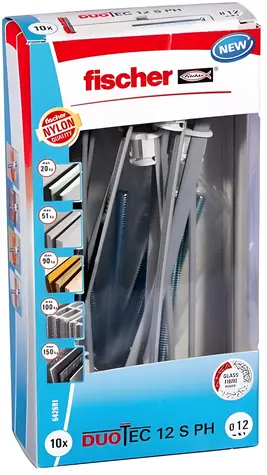 Fischer DUOTEC 12 S PH M / Hmoždinka / rozpěrná kotva / O 12 mm / 10 ks