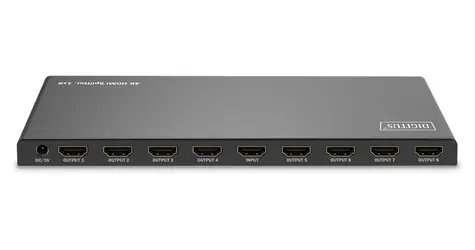 Digitus DS-55338 černá / HDMI splitter / 1x8 / UHD 4K / 60 Hz / HDCP 2.2