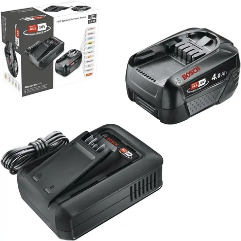 Bosch 1600A031T6 černá / Startovací sada / Aku baterie 4.0 Ah + nabíječka AL 18V-44 / Li-ion / P4A