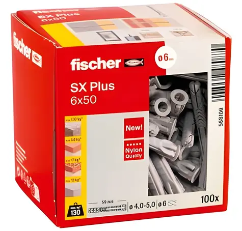 fischer SX Plus 6x50 / Hmoždinka / rozpěrná / 100 ks