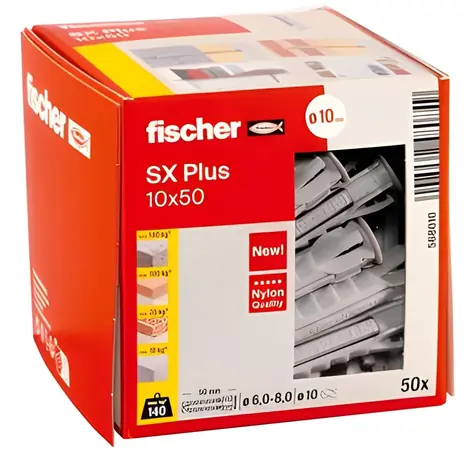 fischer SX Plus 10x50 / Rozpěrná hmoždinka / 50 ks