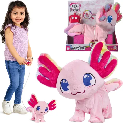 SIMBA Plyšák ChiChi Love Axolotl / Chodící / Zvukové efekty / od 3 let