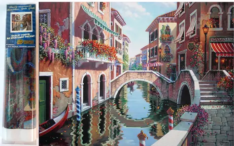 Diamantové malování - Benátský most / 30x40 cm