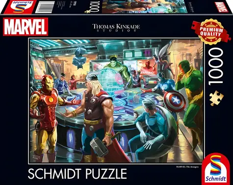 SCHMIDT SPIELE Puzzle Thomas Kinkade Studios: Avengers / 1000 dílků / 69,3 x 49,3 cm / od 14 let