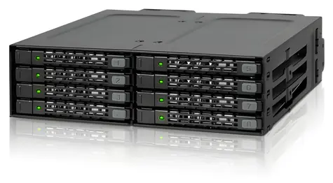 Icy Dock MB998SP-B ToughArmor černá / Box pro HDD/SSD / 8x 2,5" SATA / Hot-Swap / do 5,25" pozice