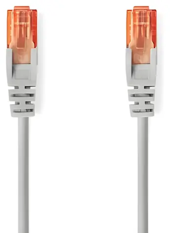 Nedis CAT6 U/UTP šedý / Patch kabel / RJ45 / Kulatý / PVC / 0,25 m