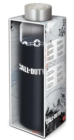 STOR Láhev na pití Call of Duty / 585 ml / sklo / silikonový návlek
